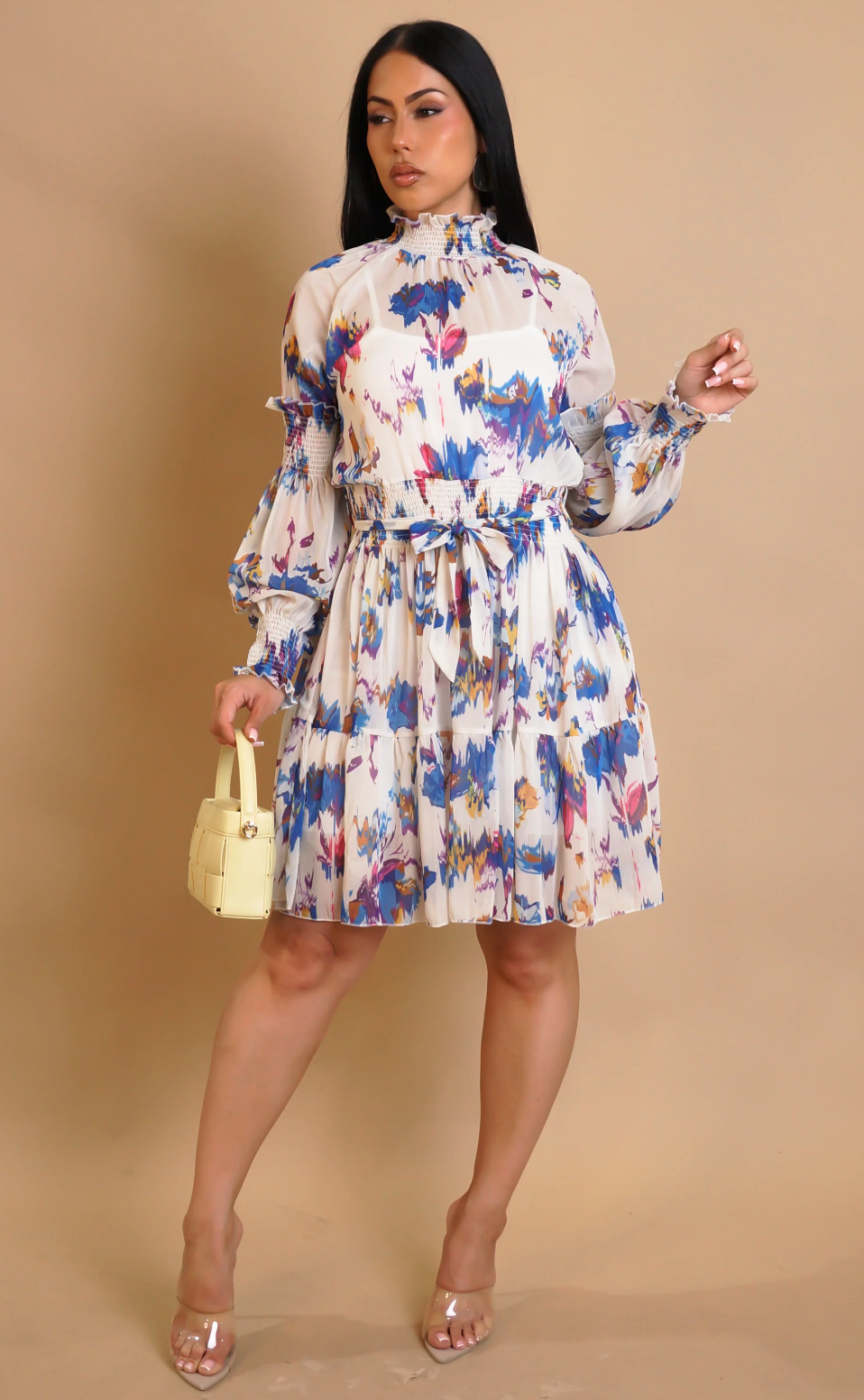 TRY IT OUT MINI DRESS- WHITE