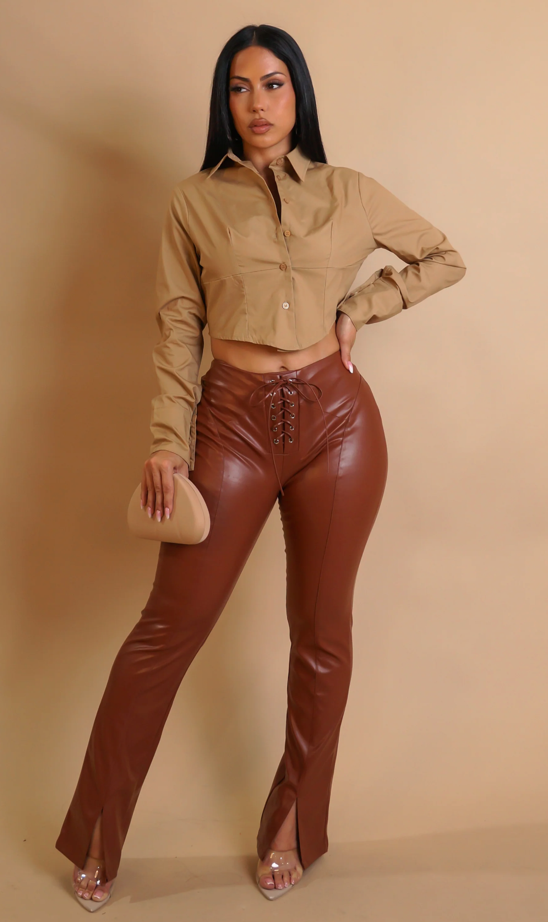 KEEP LOOKING PANTS - BROWN