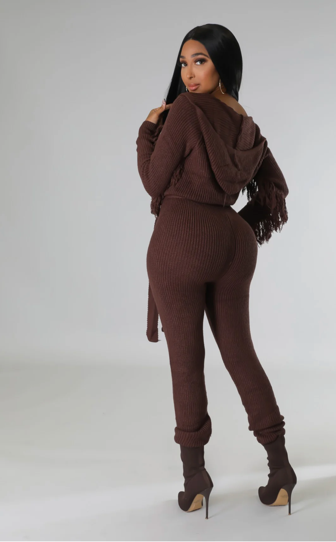 COMFY BADDIE JUMPSUITS - BROWN