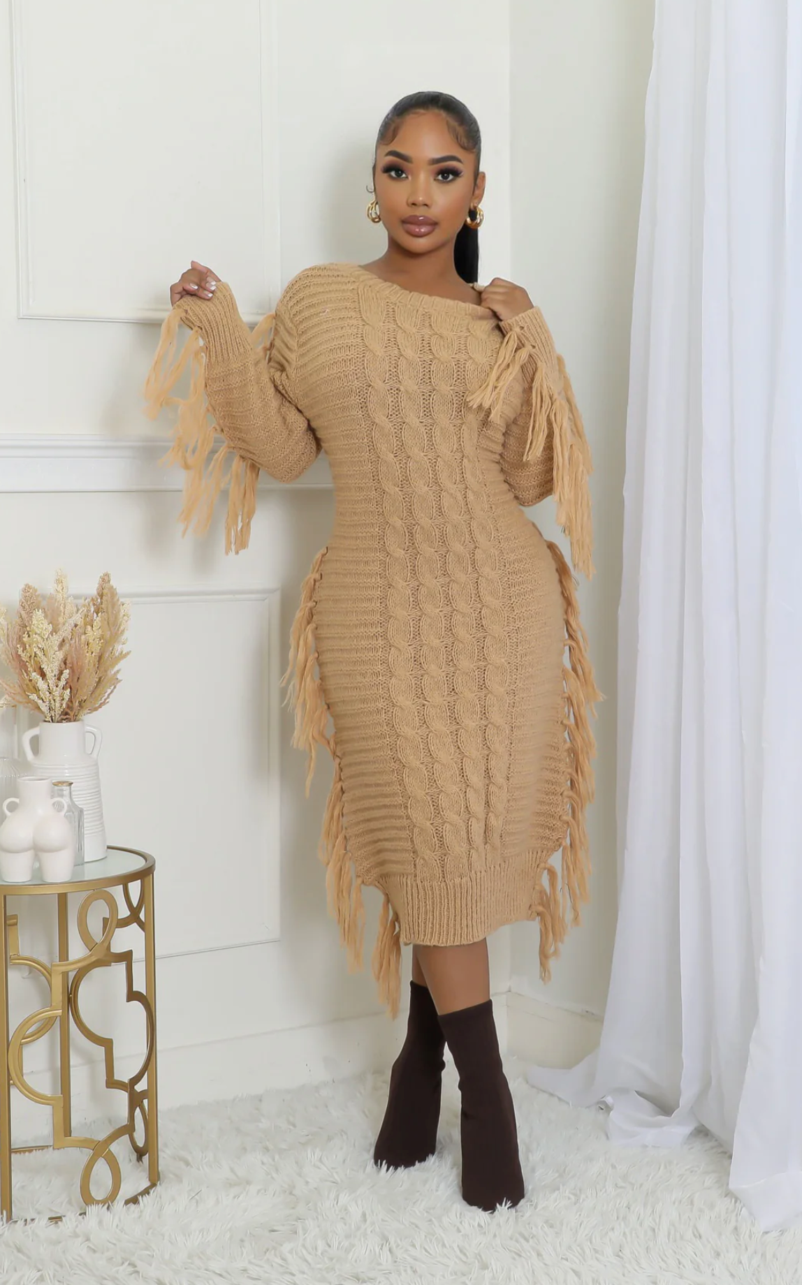 THAT GAL DRESS PLUS - CARAMEL