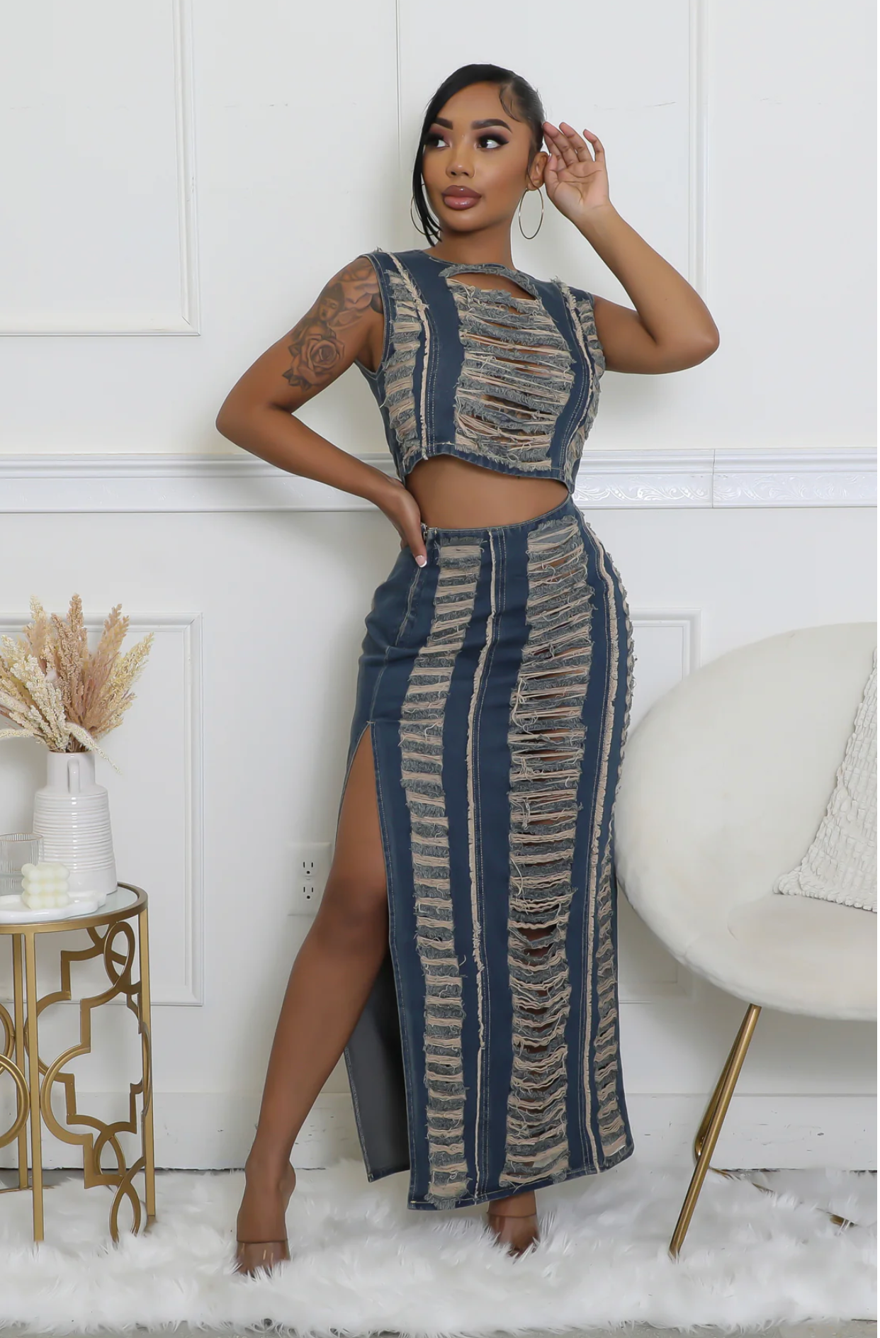 EDGE OF MIDNIGHT SKIRT SET