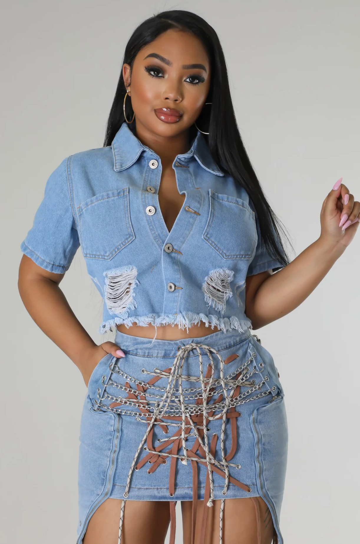 FACTS OF LIFE SKIRT (SKIRT ONLY) DENIM