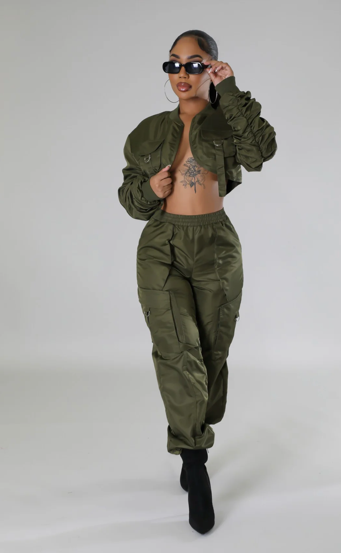 ITZAYANA PANT SET - OLIVE