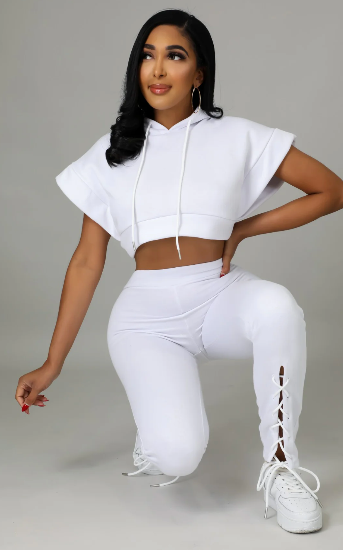 CHASITY PANT SET - WHITE