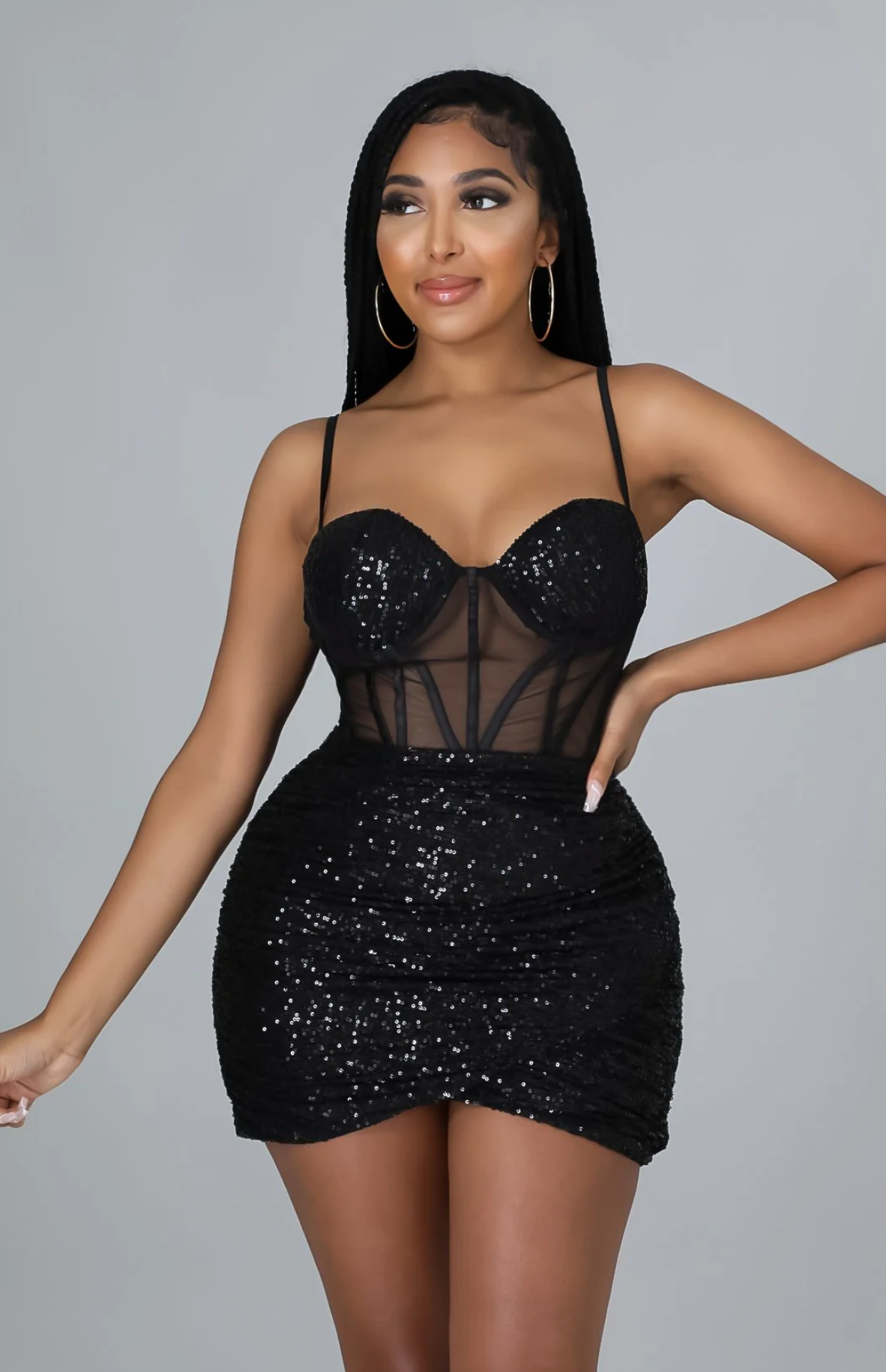 HIDDEN GEM DRESS - BLACK