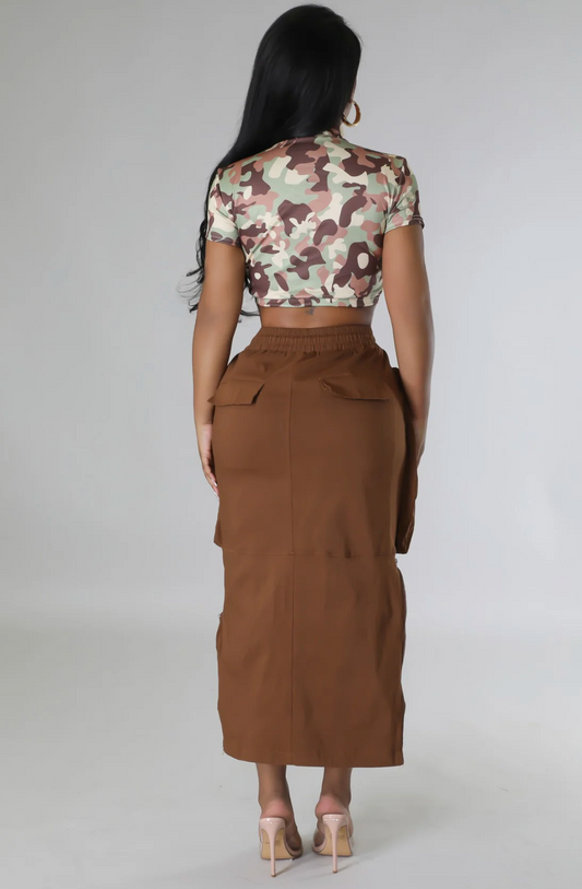 SADIE BABY SKIRT - BROWN