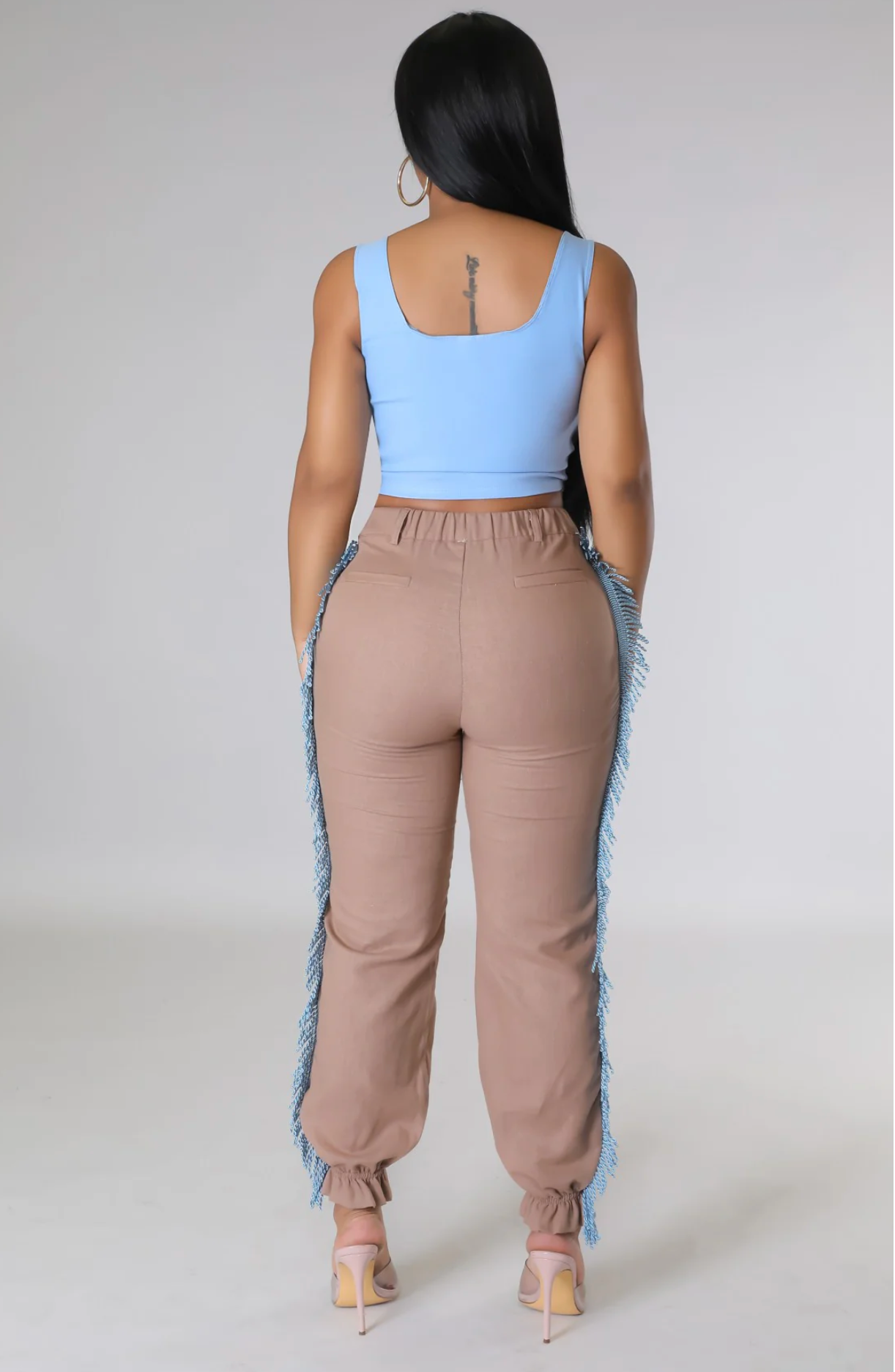 INARA BABE LINEN PANTS - KHAKI
