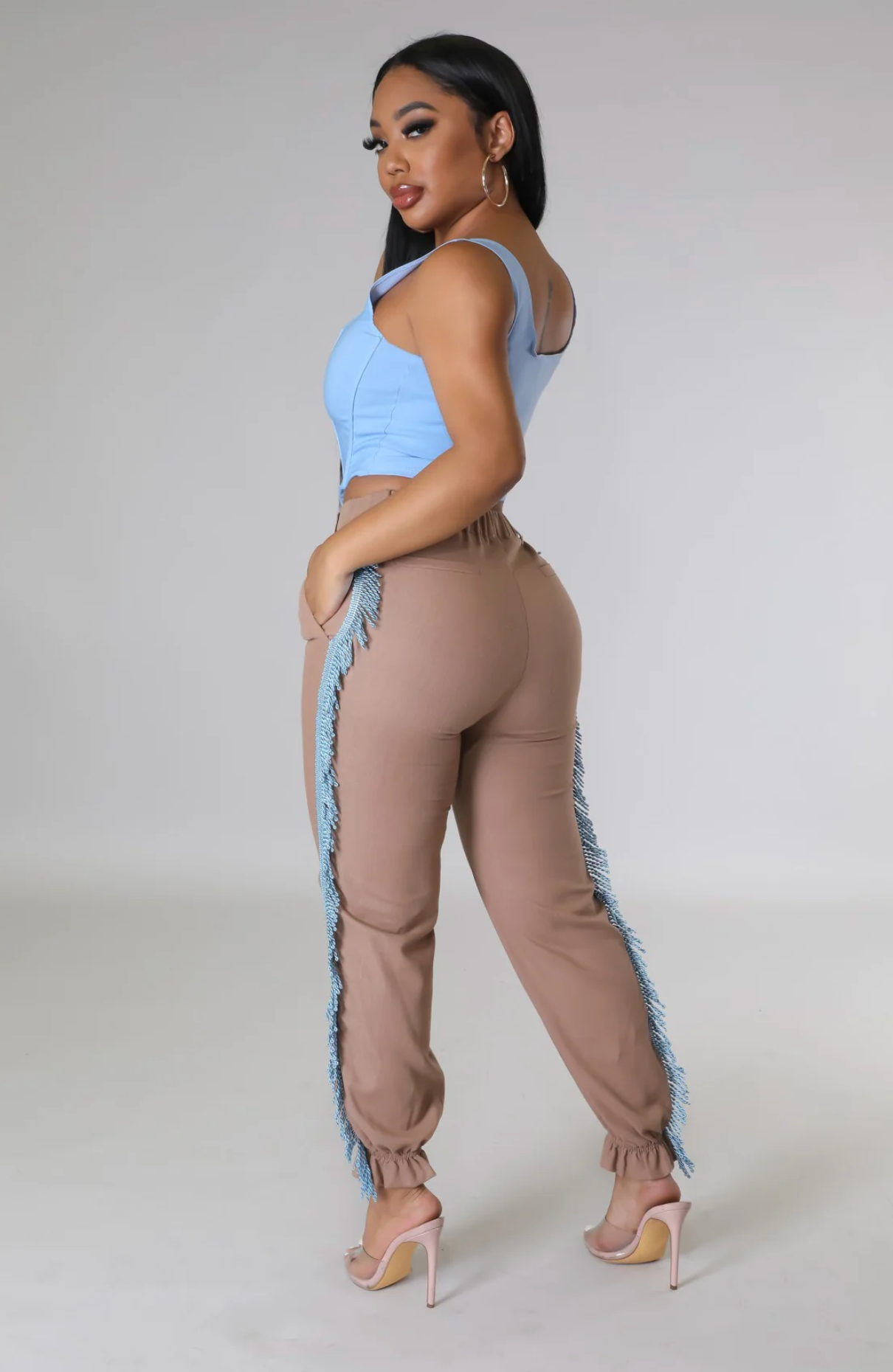 INARA BABE LINEN PANTS - KHAKI