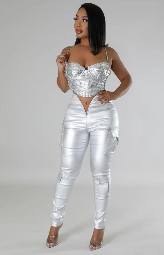 TREASURE OF LIGHT PANTS - SILVER