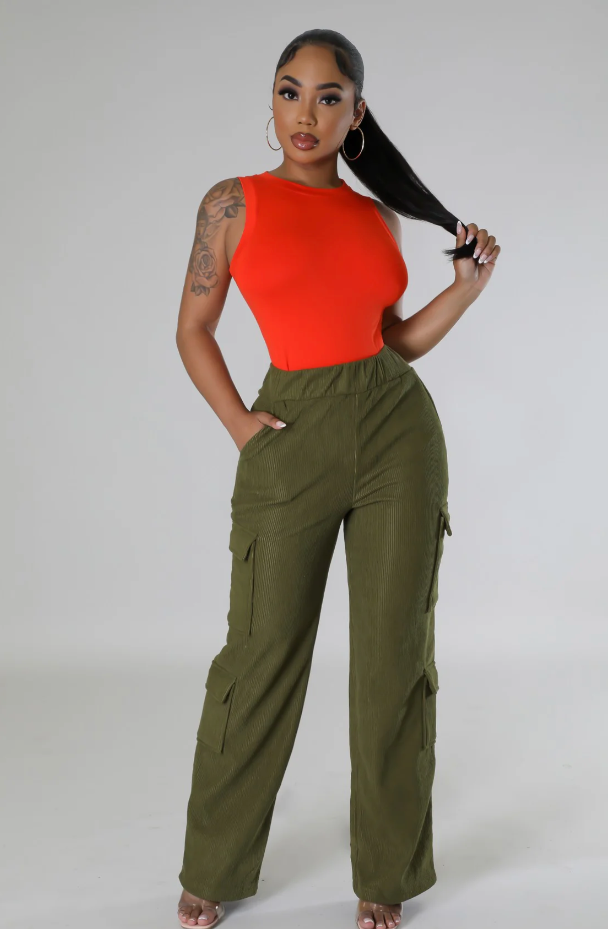 JOSLIN PANTS - OLIVE