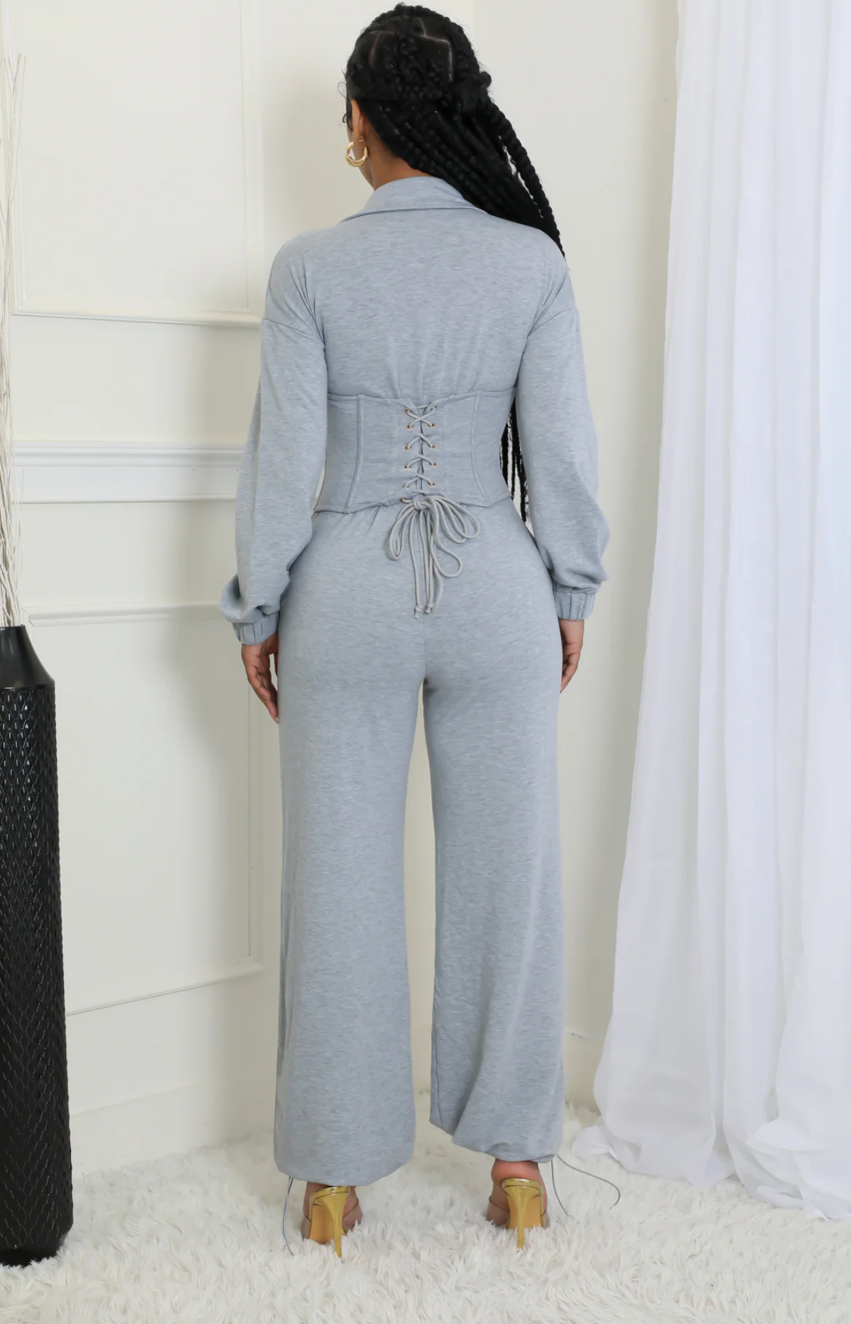 PRETTY CHIC JUMPSUIT - GREY