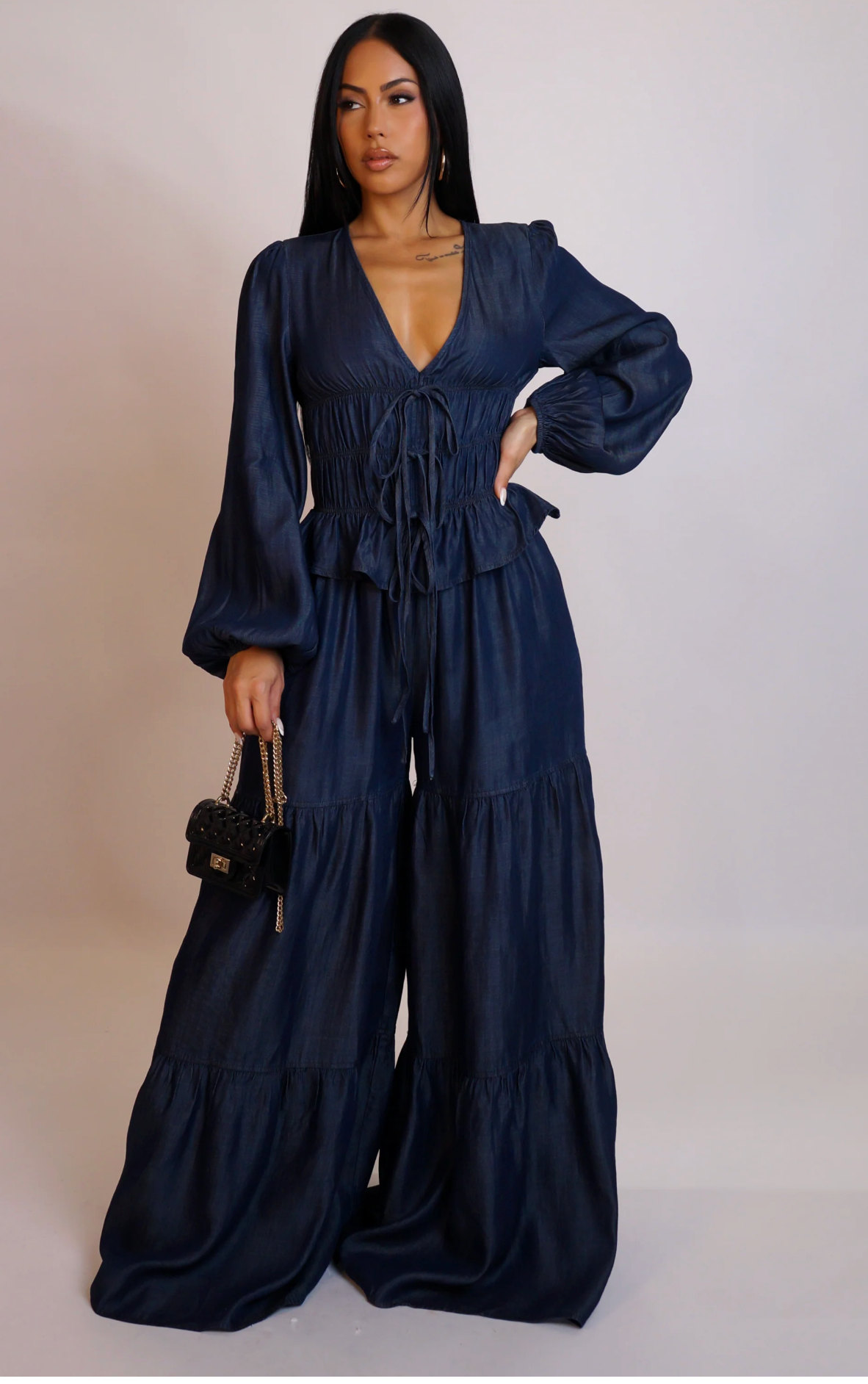 MATCH MAKER JUMPSUIT - BLUE
