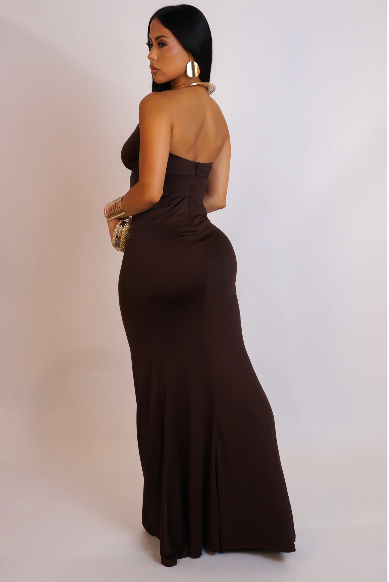 DESIRE ME MAXI DRESS - BROWN