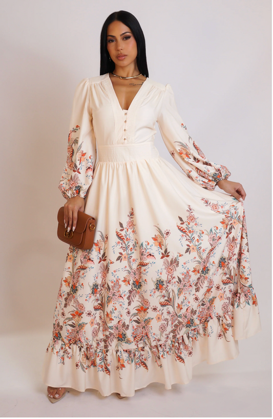 MY WAY MAXI DRESS - CREAM