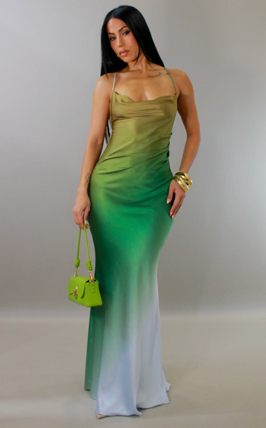 SAVE A DANCE MAXI DRESS -GREEN