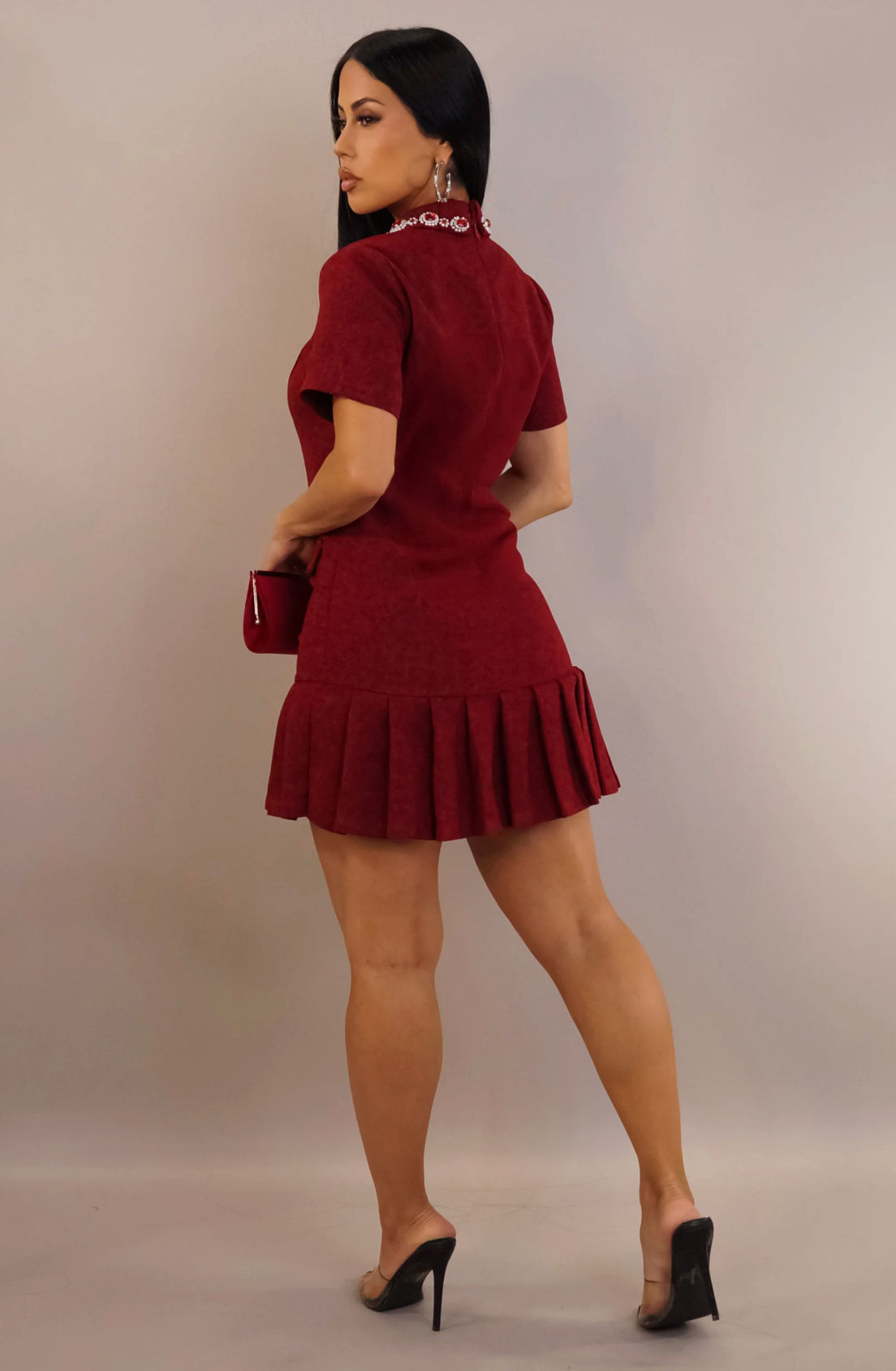 NEED A MINUTE MINI DRESS - RED