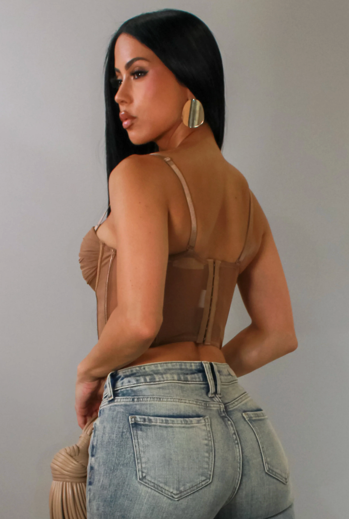 GOOD FOR IT CROP TOP - BROWN