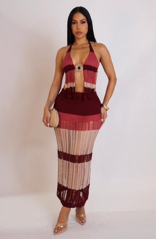 OUR LITTLE SECRET SKIRT SET - RED