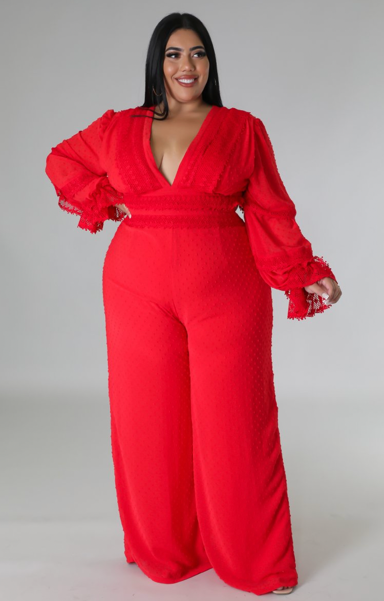 SUNRISE IN PARADISE PLUS SIZE JUMPSUIT