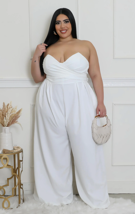 SWEET ESSENCE JUMPSUIT - WHITE