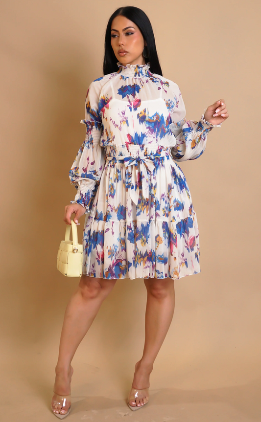 TRY IT OUT MINI DRESS- WHITE