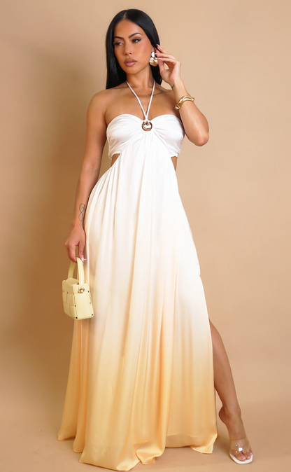 GOOD NIGHTS MAXI DRESS - YELLOW