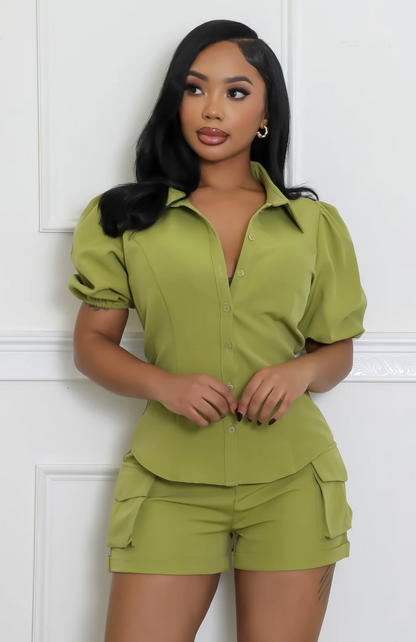 ANIZIA SHORT SET SAGE