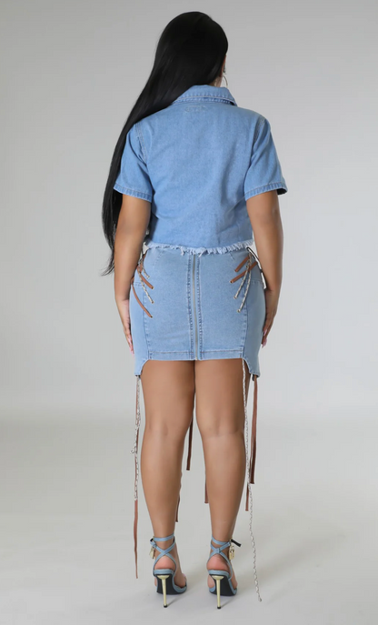 FACTS OF LIFE SKIRT (SKIRT ONLY) DENIM