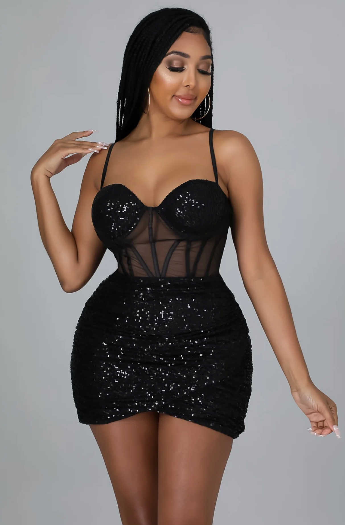 HIDDEN GEM DRESS - BLACK