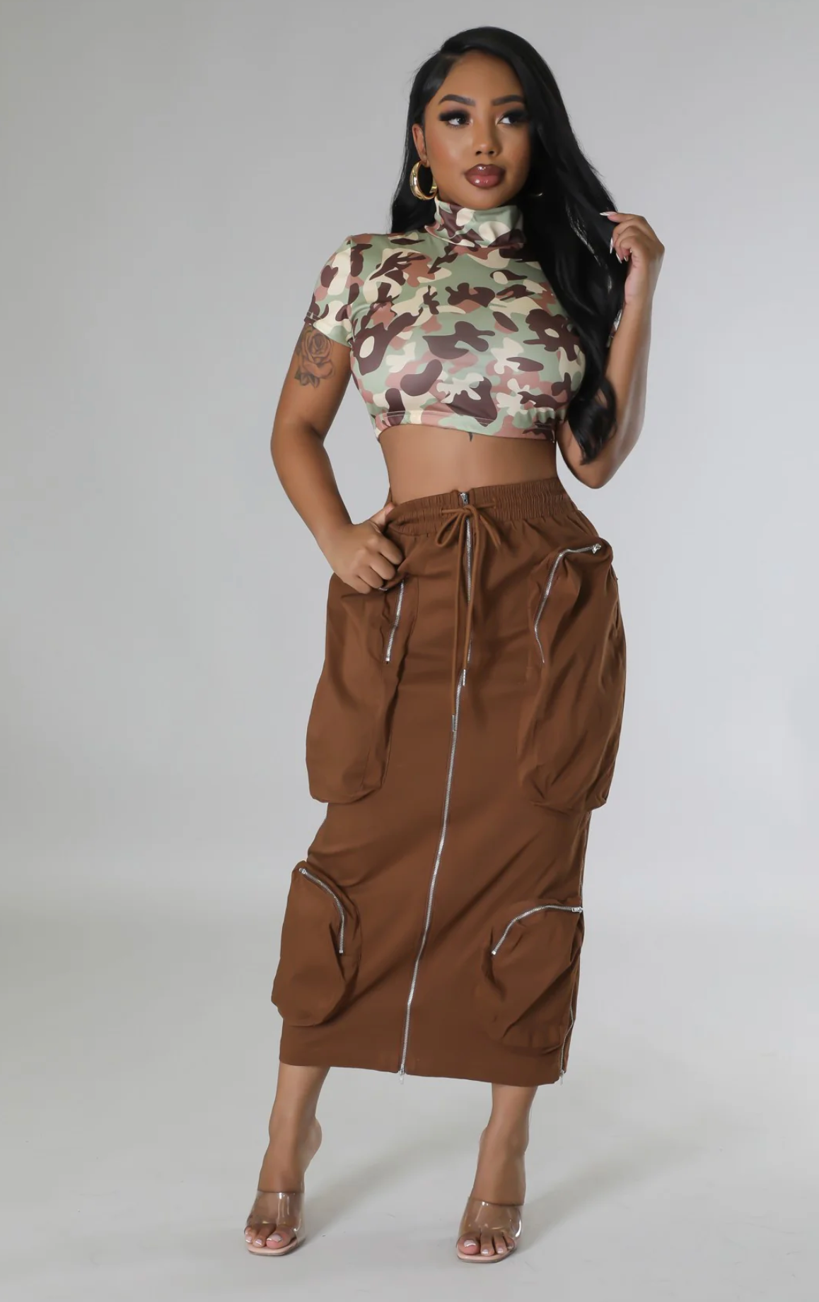 SADIE BABY SKIRT - BROWN
