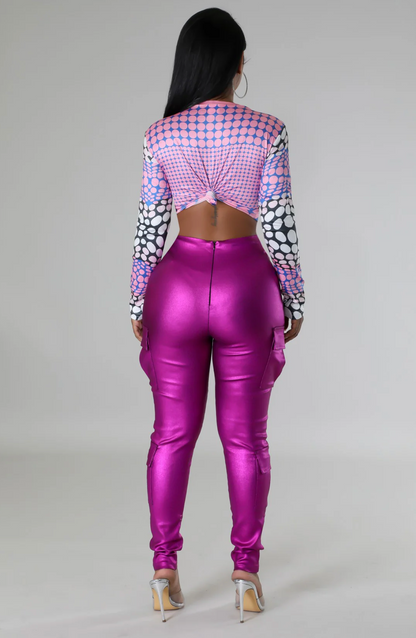 TREASURE OF LIGHT PANTS - FUSCHIA