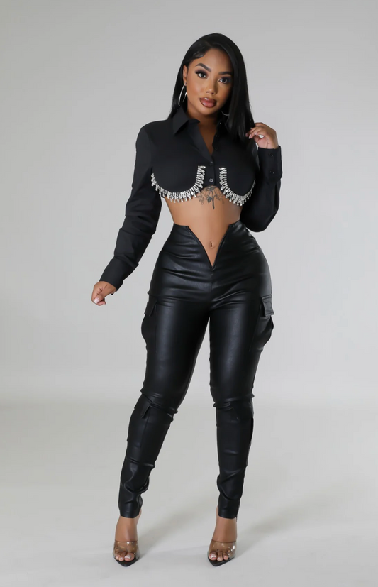 TREASURE OF LIGHT PANTS - BLACK