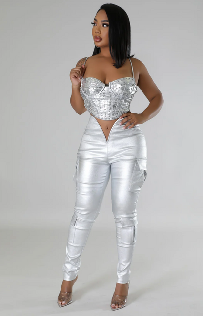 TREASURE OF LIGHT PANTS - SILVER