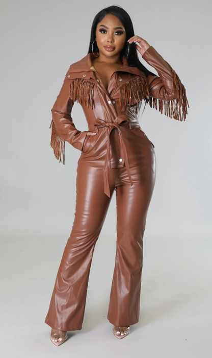 ELVIS BABE JUMPSUIT - BRICK