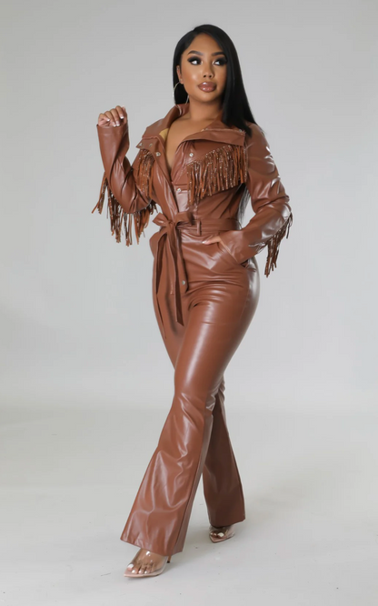 ELVIS BABE JUMPSUIT - BRICK