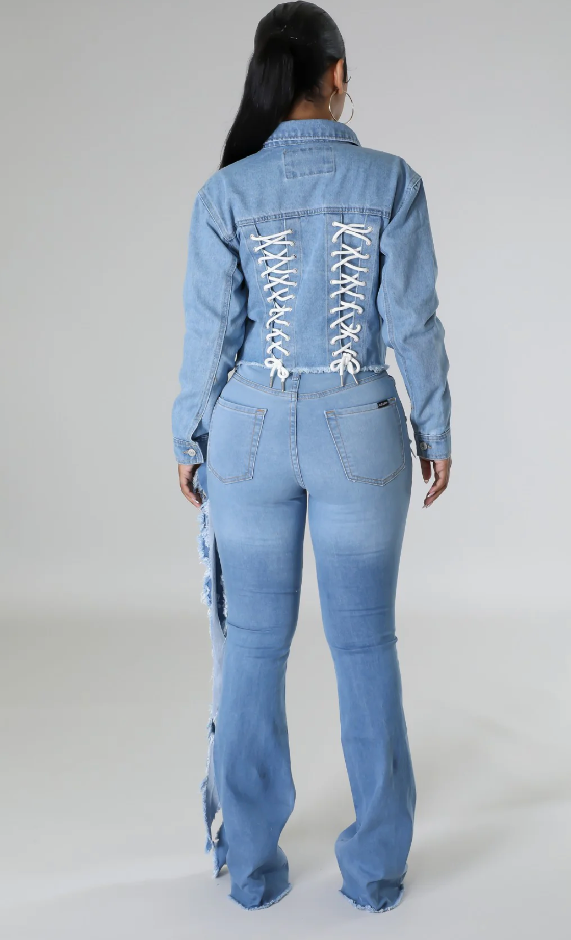 CARE FREE BABE JACKET - DENIM