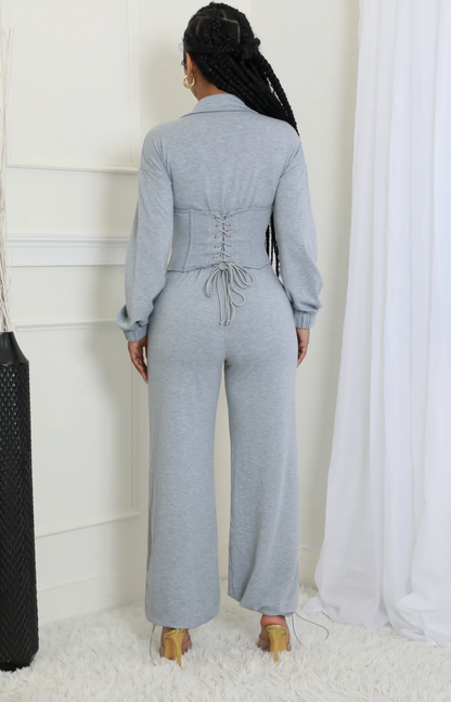 PRETTY CHIC JUMPSUIT - GREY