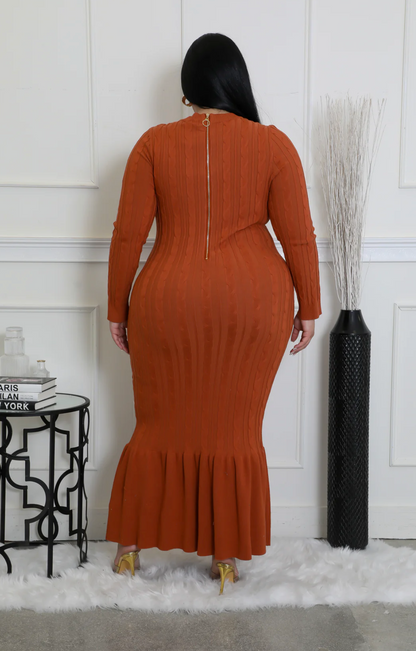 ALL FOR YOU DRESS - RUST