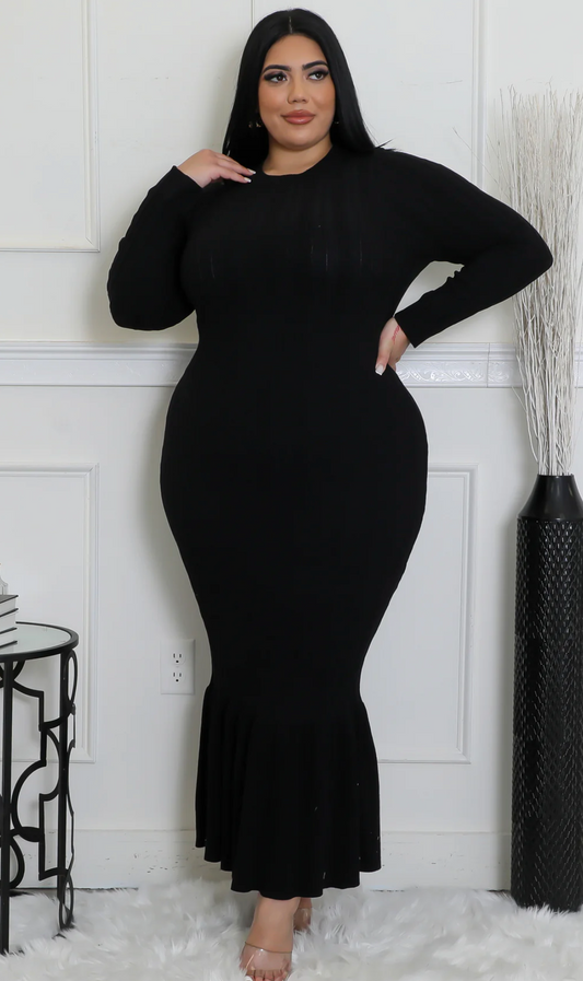 ALL FOR YOU DRESS PLUS - BLACK