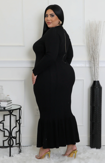 ALL FOR YOU DRESS PLUS - BLACK