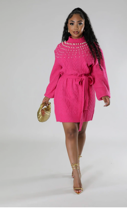 IN YOUR ARMS DRESS - FUSCHIA