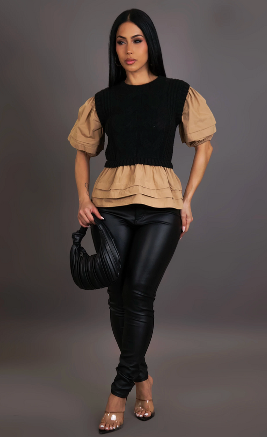 READY OR NOT TOP - BLACK