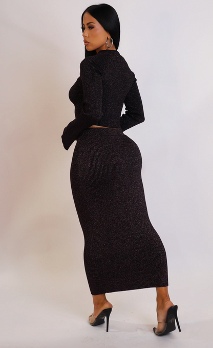 ONTO THE NEXT SKIRT SET - GOLD