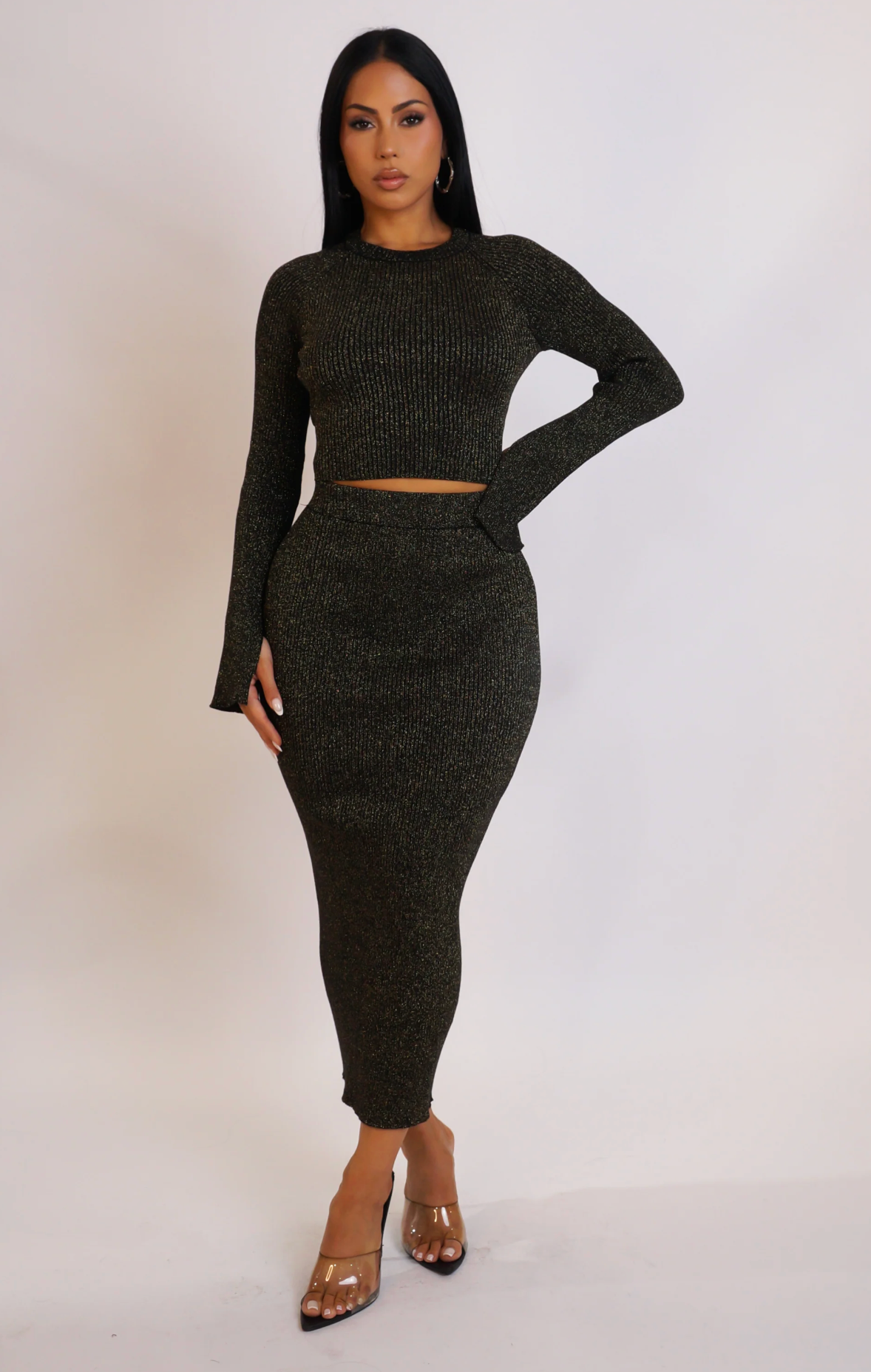 ONTO THE NEXT SKIRT SET - GOLD