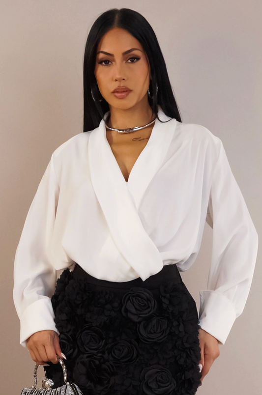 FOLLOW ME BLOUSE - WHITE