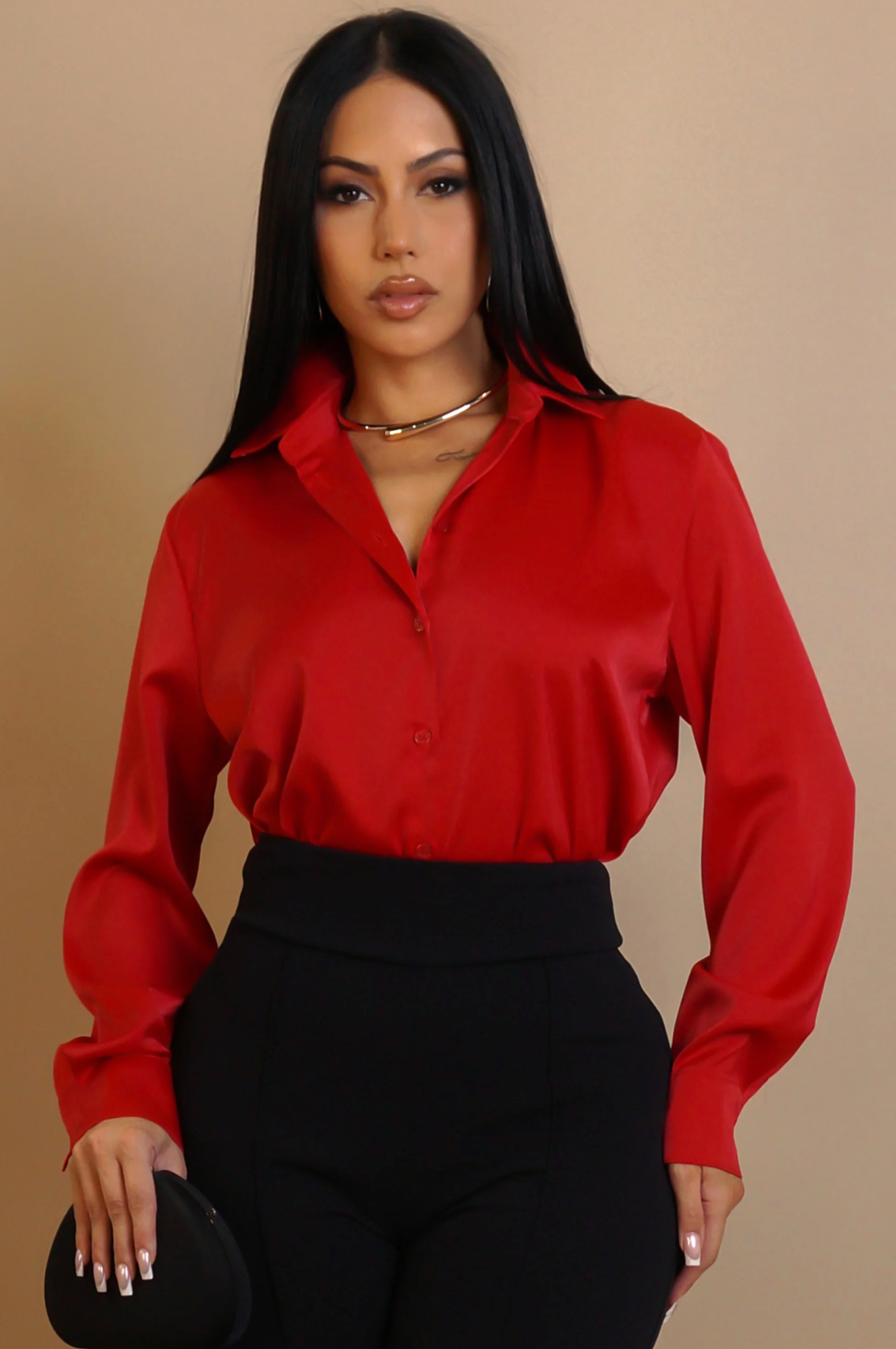 KEEP PLAYIN' BLOUSE - RED