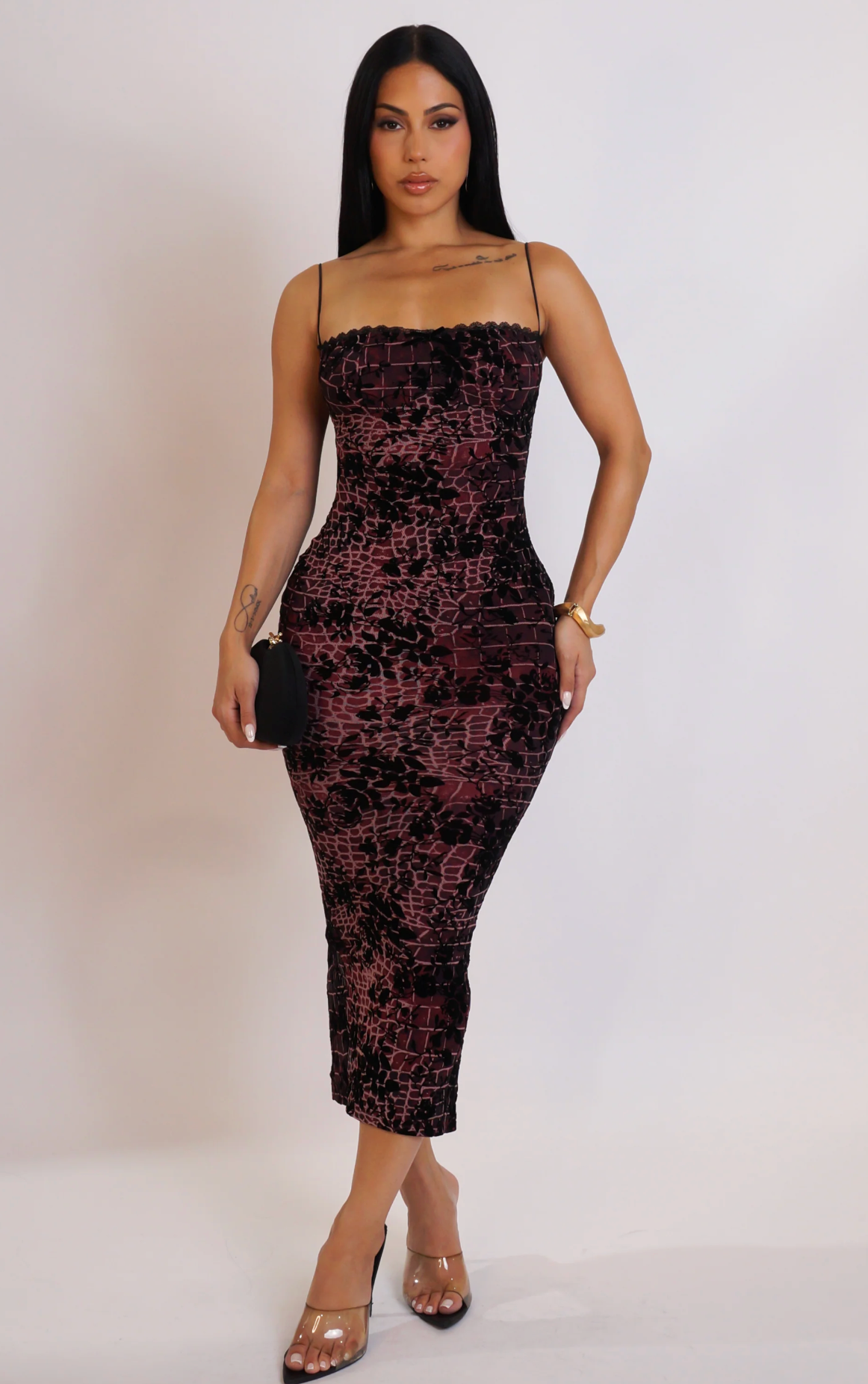 AUTUMN CALLS MIDI DRESS - RED