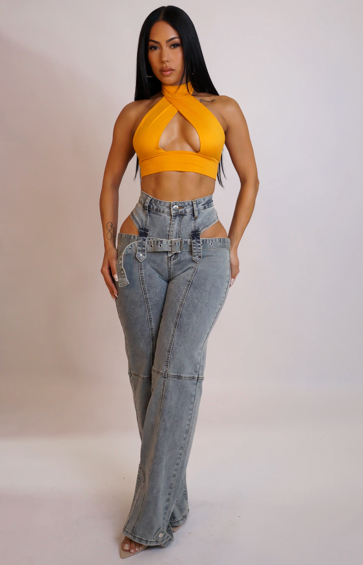 TAKING OFF PANTS - DENIM