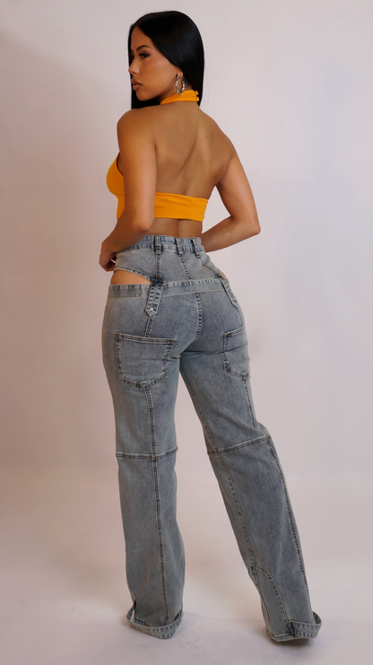 TAKING OFF PANTS - DENIM