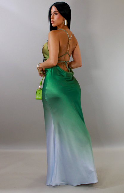 SAVE A DANCE MAXI DRESS -GREEN